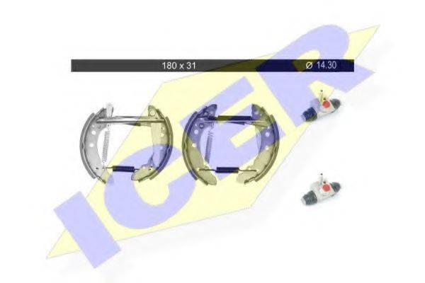 ICER 79KT0001C Комплект гальмівних колодок