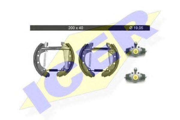 ICER 79KT0003C Комплект гальмівних колодок