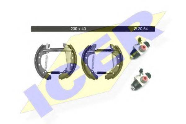 ICER 79KT0004C Комплект гальмівних колодок