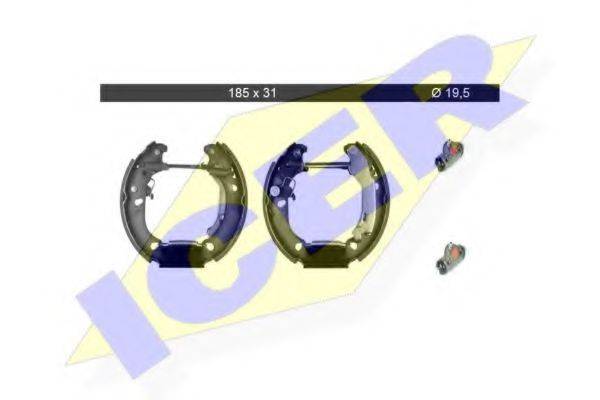 ICER 79KT0009C Комплект гальмівних колодок