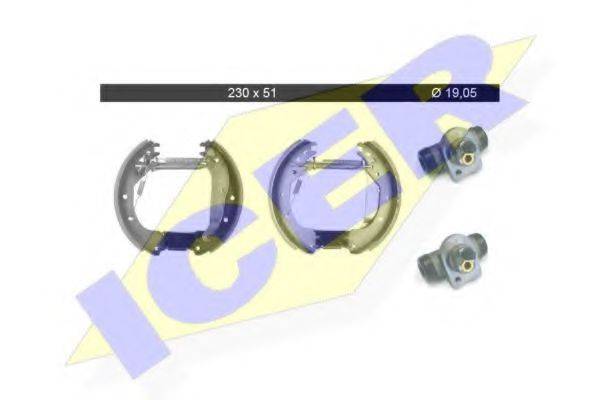 ICER 79KT0040C Комплект гальмівних колодок