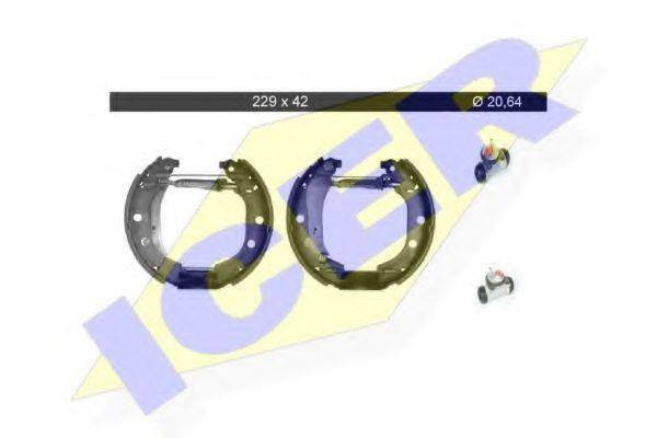 ICER 79KT0045C Комплект гальмівних колодок