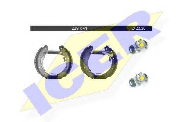 ICER 79KT0072C Комплект гальмівних колодок