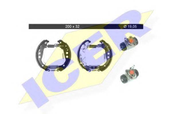 ICER 79KT0094C Комплект гальмівних колодок