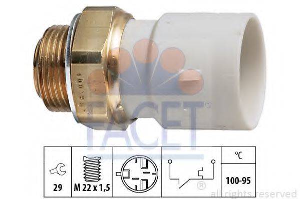 FACET 75182 Термивимикач, вентилятор радіатора