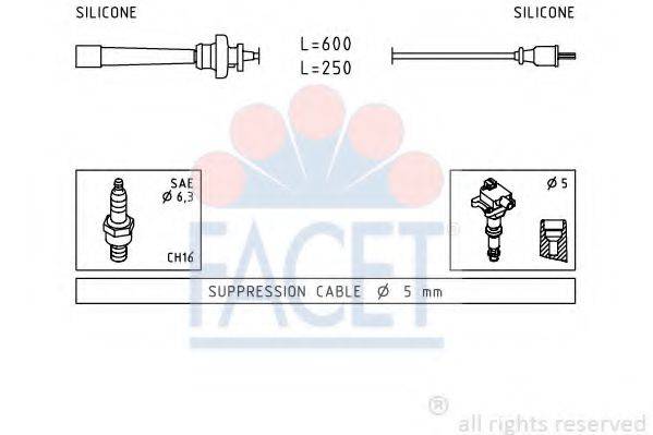 FACET 49767 Комплект дротів запалювання