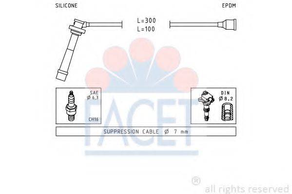 FACET 47005 Комплект дротів запалювання