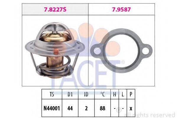 FACET 78409 Термостат, охолоджуюча рідина