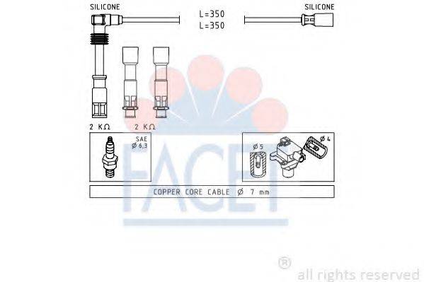 FACET 49491 Комплект дротів запалювання