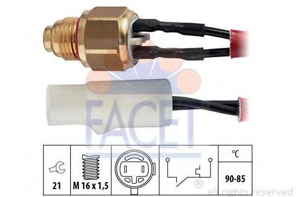 FACET 75110 Термивимикач, вентилятор радіатора