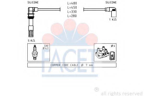 FACET 49575 Комплект дротів запалювання