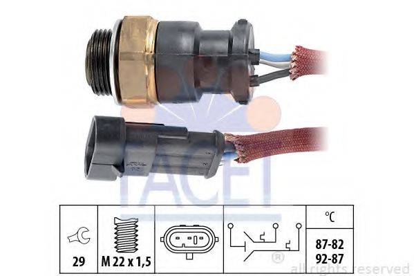FACET 75667 Термивимикач, вентилятор радіатора
