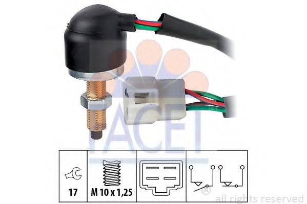 FACET 71166 Вимикач ліхтаря сигналу гальмування