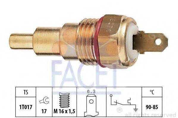 FACET 75071 Термивимикач, вентилятор радіатора