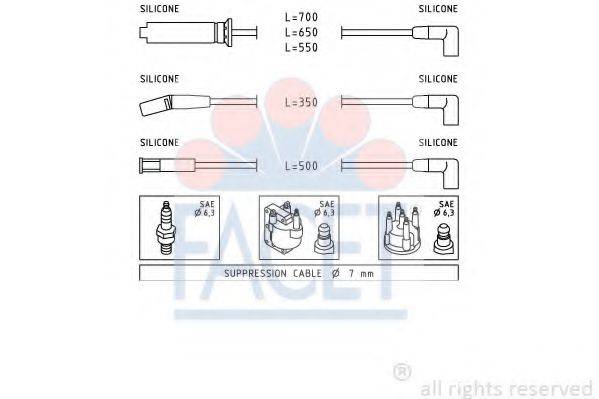 FACET 49942 Комплект дротів запалювання