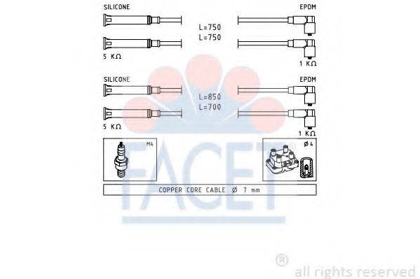 FACET 49694 Комплект дротів запалювання