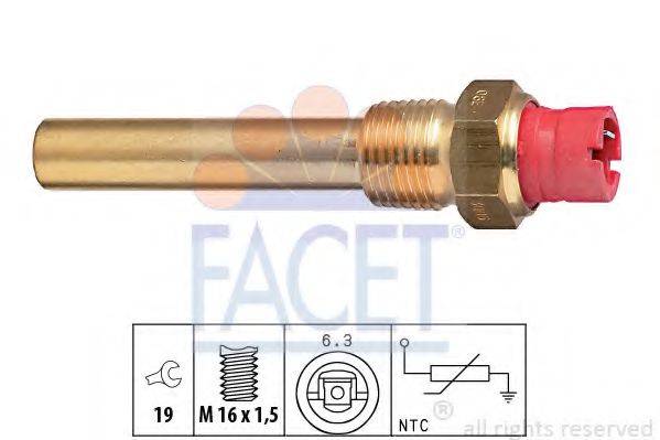 FACET 73006 Датчик, температура олії; Датчик, температура олії