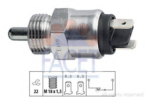 FACET 76013 Вимикач, фара заднього ходу