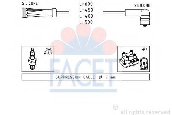 FACET 49447 Комплект дротів запалювання