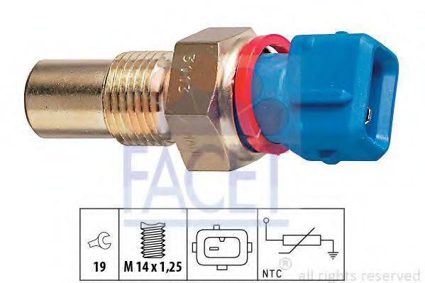 FACET 73113 Датчик, температура олії; Датчик, температура охолоджувальної рідини