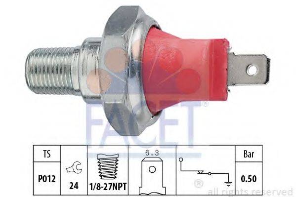 FACET 70027 Датчик тиску масла