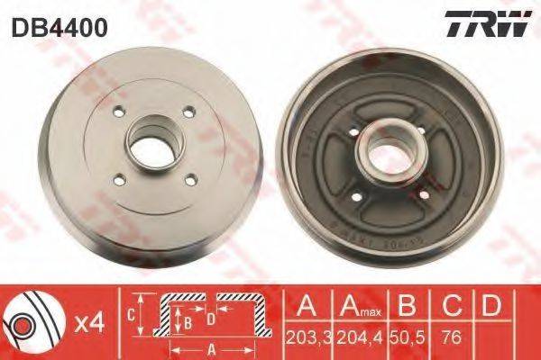 TRW DB4400 Гальмівний барабан