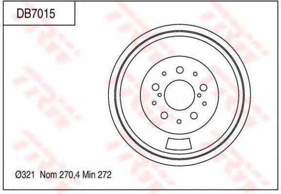 TRW DB7015 Гальмівний барабан