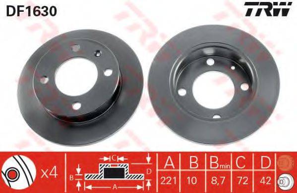 TRW DF1630 гальмівний диск