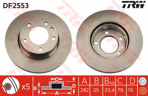 TRW DF2553 гальмівний диск