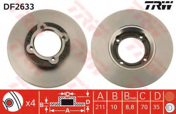 TRW DF2633 гальмівний диск