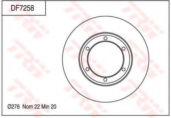 TRW DF7258 гальмівний диск