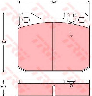 TRW GDB1103 Комплект гальмівних колодок, дискове гальмо