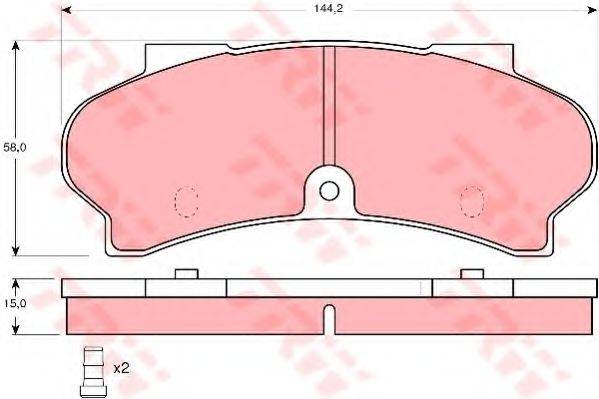 TRW GDB164 Комплект гальмівних колодок, дискове гальмо