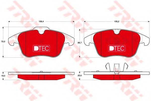 TRW GDB1683DTE Комплект гальмівних колодок, дискове гальмо