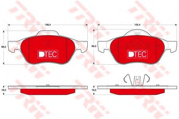 TRW GDB1687DTE Комплект гальмівних колодок, дискове гальмо