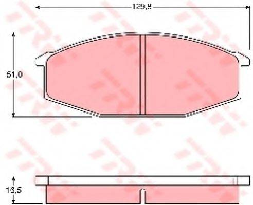 TRW GDB190 Комплект гальмівних колодок, дискове гальмо