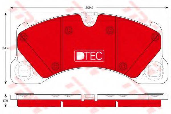 TRW GDB1914DTE Комплект гальмівних колодок, дискове гальмо