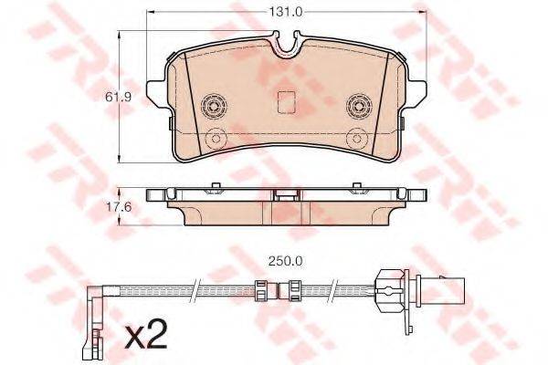 TRW GDB1975 Комплект гальмівних колодок, дискове гальмо