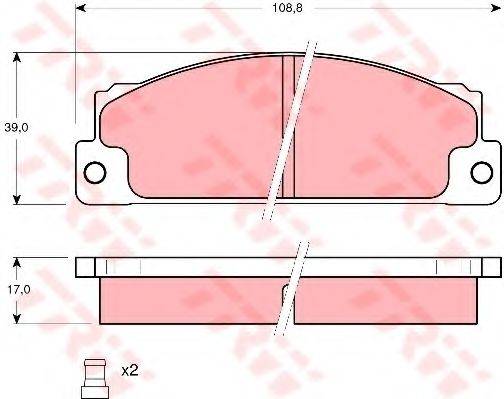 TRW GDB296 Комплект гальмівних колодок, дискове гальмо