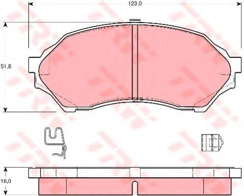 TRW GDB3193 Комплект гальмівних колодок, дискове гальмо