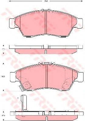 TRW GDB3290 Комплект гальмівних колодок, дискове гальмо