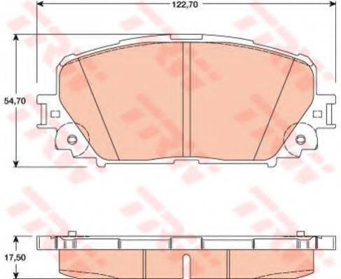 TRW GDB3460 Комплект гальмівних колодок, дискове гальмо