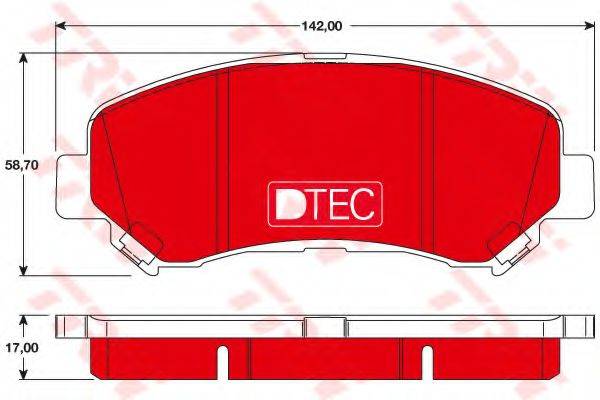 TRW GDB3467DTE Комплект гальмівних колодок, дискове гальмо