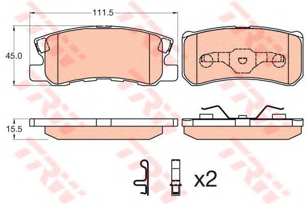 TRW GDB3595 Комплект гальмівних колодок, дискове гальмо