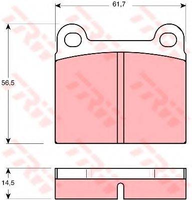 TRW GDB656 Комплект гальмівних колодок, дискове гальмо