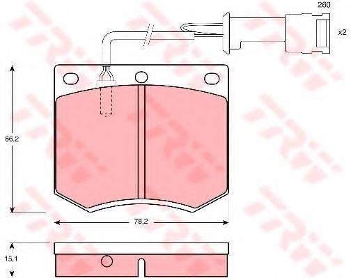 TRW GDB693 Комплект гальмівних колодок, дискове гальмо