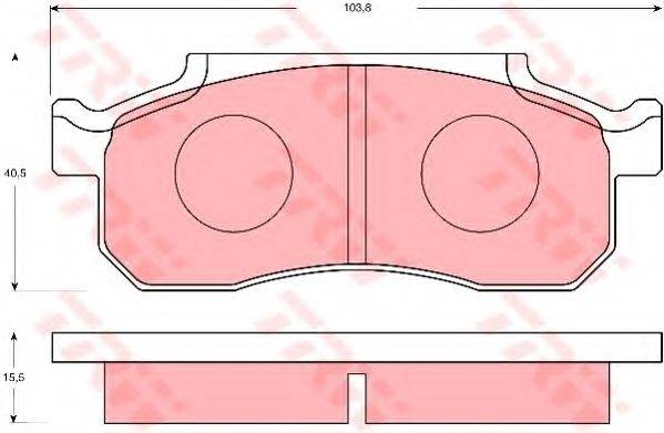 TRW GDB7088 Комплект гальмівних колодок, дискове гальмо