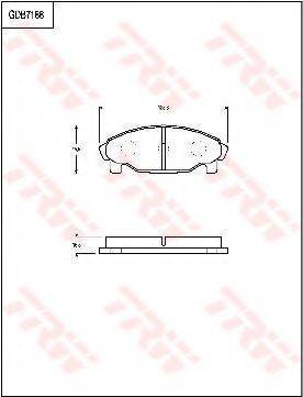 TRW GDB7188 Комплект гальмівних колодок, дискове гальмо