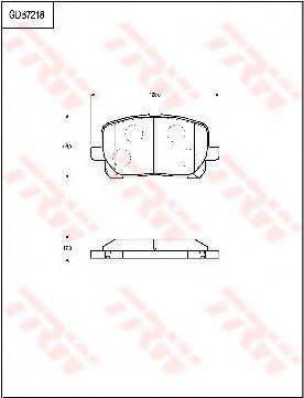TRW GDB7218 Комплект гальмівних колодок, дискове гальмо