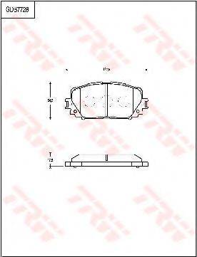 TRW GDB7728 Комплект гальмівних колодок, дискове гальмо